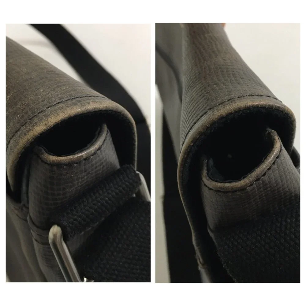 Fossil leather messenger